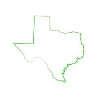 mapa de texas sobre fondo blanco vector