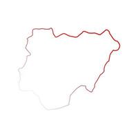 Nigeria map on white background vector