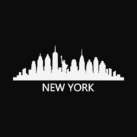 New york skyline on white background vector