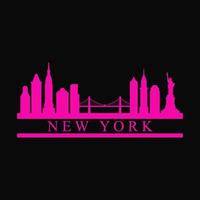 New york skyline on white background vector