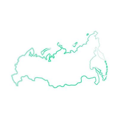 Russia map on white background