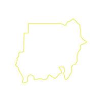 Sudan map on white background vector