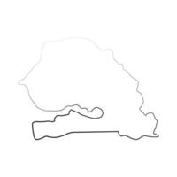 Senegal map on white background vector