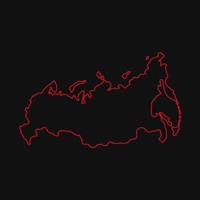 Russia map on white background