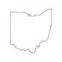 Ohio map on white background vector