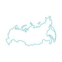 Russia map on white background vector