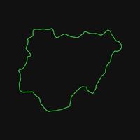 Nigeria map on white background vector