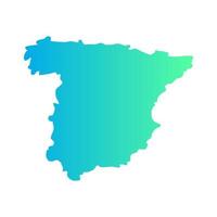 Spain map on white background vector