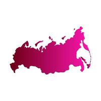 Russia map on white background vector
