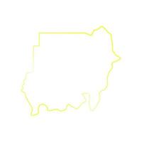 Sudan map on white background vector