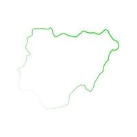 Nigeria map on white background vector