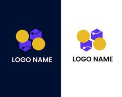 plantilla de diseño de logotipo de empresa de conexión de hombre vector