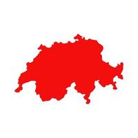 Switzerland map on white background vector