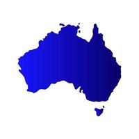 mapa de australia sobre fondo blanco vector