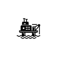 Oil Platform filled line icon. linear style sign for mobile concept and web design. Outline vector icon. Symbol, logo illustration. Vector graphic