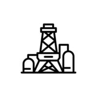 Drilling rig filled line icon. linear style sign for mobile concept and web design. Outline vector icon. Symbol, logo illustration. Vector graphic