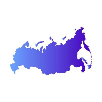 Russia map on white background