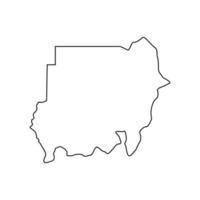 Sudan map on white background vector