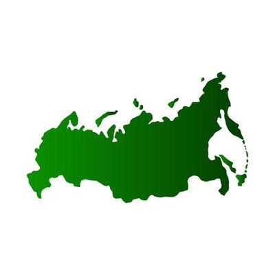 Russia map on white background