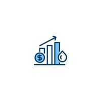 Oil Market filled line icon. linear style sign for mobile concept and web design. Outline vector icon. Symbol, logo illustration. Vector graphic