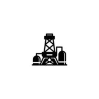 Drilling rig filled line icon. linear style sign for mobile concept and web design. Outline vector icon. Symbol, logo illustration. Vector graphic