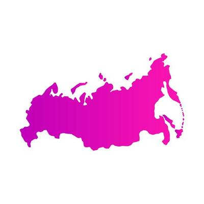 Russia map on white background