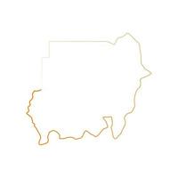 Sudan map on white background vector