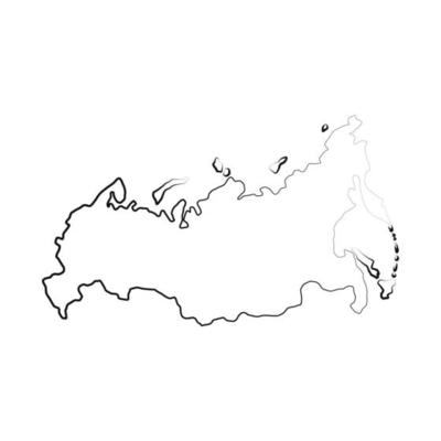 Russia map on white background