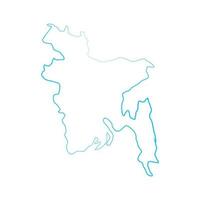 Bangladesh map on white background vector