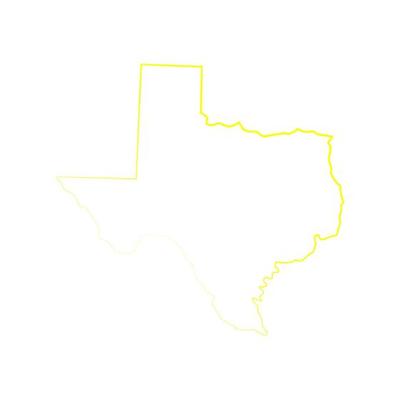 Texas map on white background