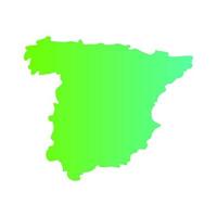 mapa de españa sobre fondo blanco vector