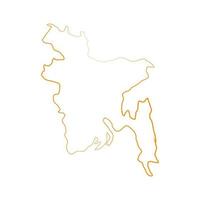 Bangladesh map on white background vector