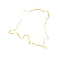 Congo map on white background vector