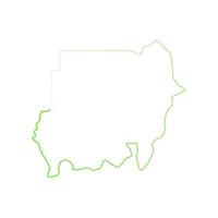 Sudan map on white background vector