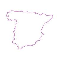 Spain map on white background vector