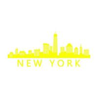 New york skyline on white background vector