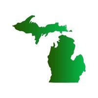 Michigan map on white background vector