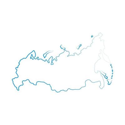 Russia map on white background