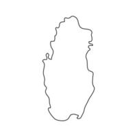 Qatar map on white background vector