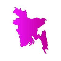 Bangladesh map on white background vector