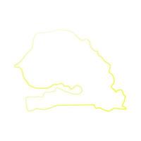 Senegal map on white background vector