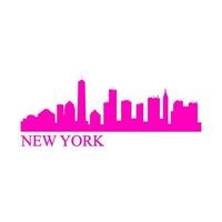 New york skyline on white background vector