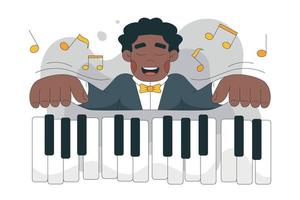 World Piano Day Flat Illustration vector