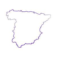 Spain map on white background vector