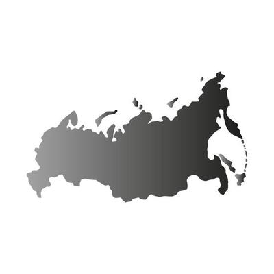 Russia map on white background