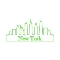 New york skyline on white background vector