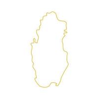 Qatar map on white background vector