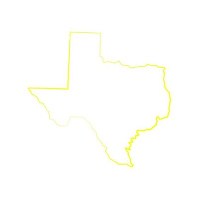 Texas map on white background