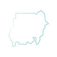 Sudan map on white background vector