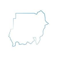 Sudan map on white background vector